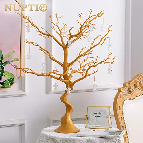NUPTIO Gold Christmas Tree - 2.5ft Artificial Tabletop Tree for Holiday Decor