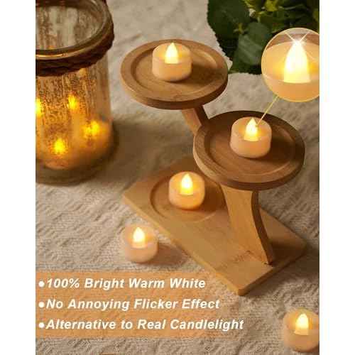 BEICHI Flameless Candles, 12Pack Battery Operated Candles, LED Tea Lights Candles Battery Operated, Flickering Fake Candles for Wedding Halloween Christmas Diwali- Warm White