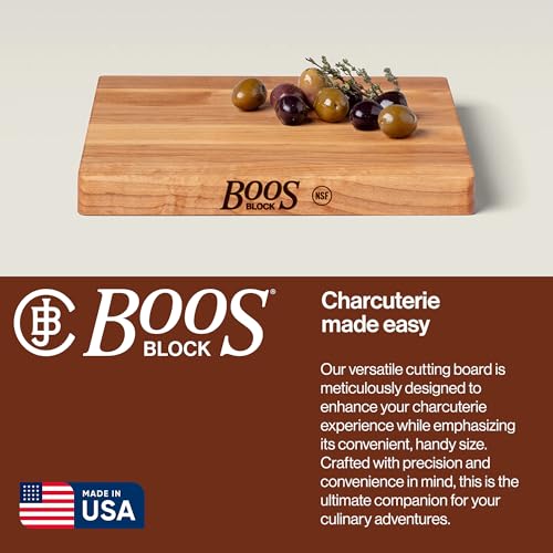 John Boos 10x10in Chop-N-Slice Maple Wooden Cutting Board with Eased Corners