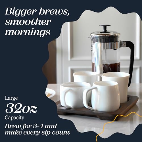ESPRO P5 French Press Coffee Maker 32oz Polished Stainless Steel - Hot & Cold Brew