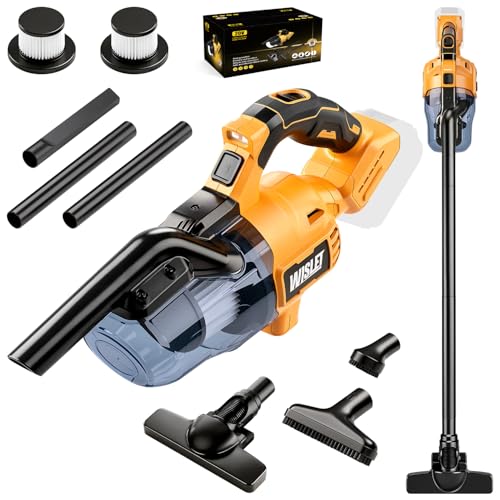 WISLET Cordless Handheld Vacuum Cleaner for DeWalt 20V Batteries - Yellow