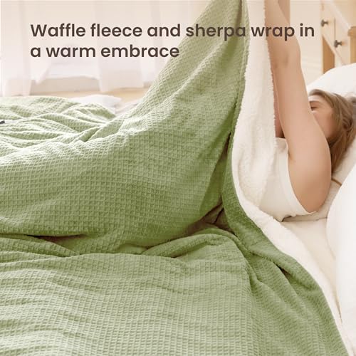 Sage Queen Size Electric Heated Blanket 84x90 Inches with Dual Controllers, Fast Heating, Auto Shut-Off, Safety Certified
