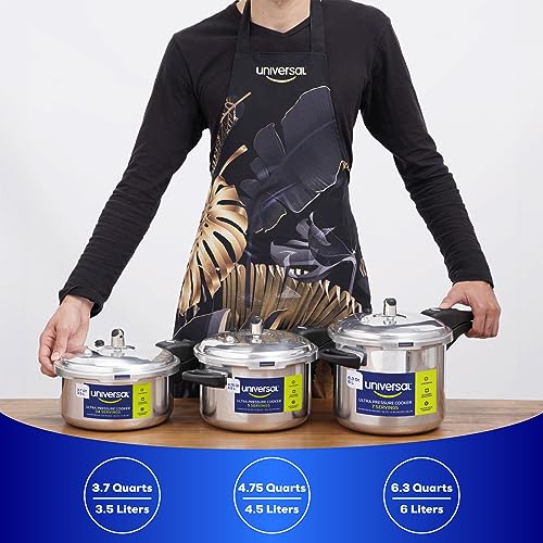 Universal Ultra 4.8 Quart Pressure Cooker - Anti-Rust Aluminum, 5-Servings