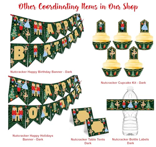 Happy Holidays Nutcracker Banner for Christmas Party Decorations
