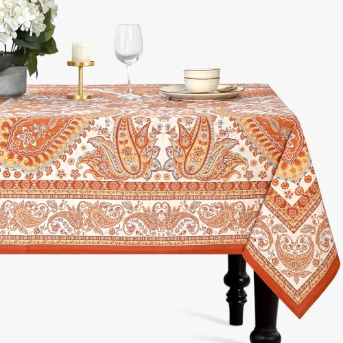 Kashmiri Paisley Square Cotton Tablecloth 54x54 Inch - CPC Printed