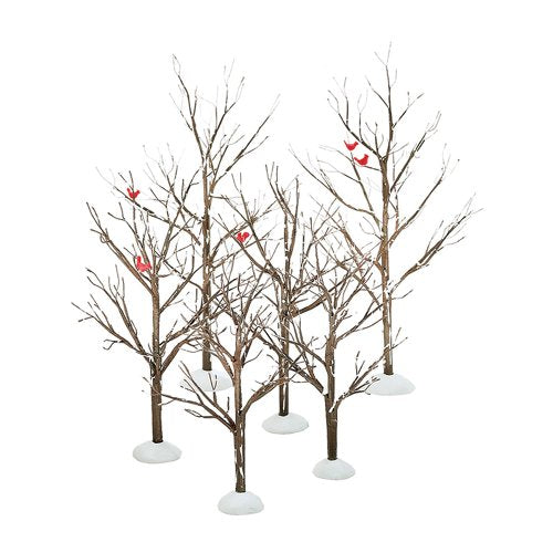 Department 56 Village Bare Branch Trees Set of 6 - Christmas & Holiday Decor