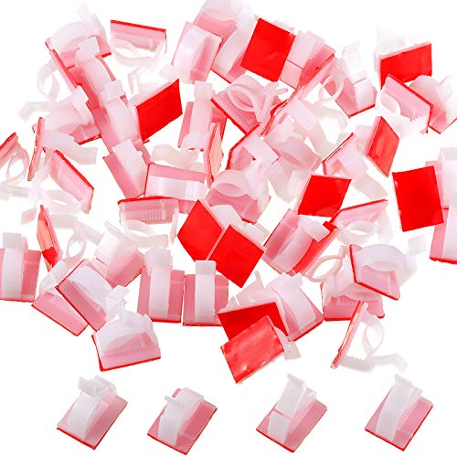 Maitys 120 Pcs Outdoor Cable Clips Adhesive Wire Holder Large White - Outdoor Waterproof