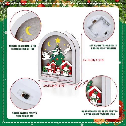 Christmas Village LED Snowman Scene Decor - White Variation