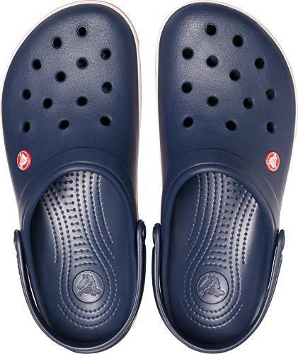 Unisex Crocs Crocband Clogs - Navy, 10 Women / 8 Men, Casual Slip-On Shoe