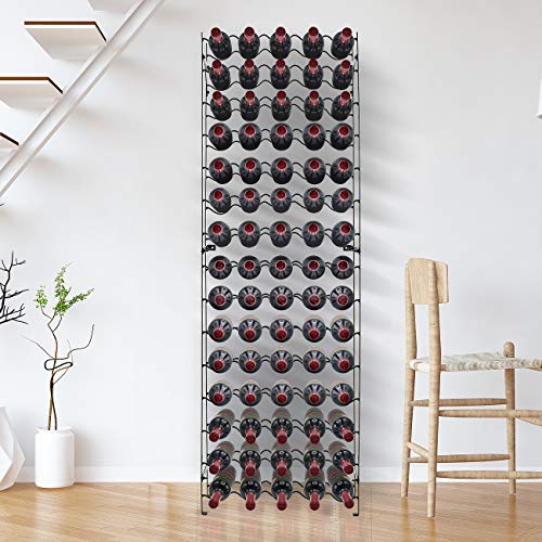 Sorbus 75 Bottle Freestanding Floor Wine Rack with 15 Tiers Home Bar Storage