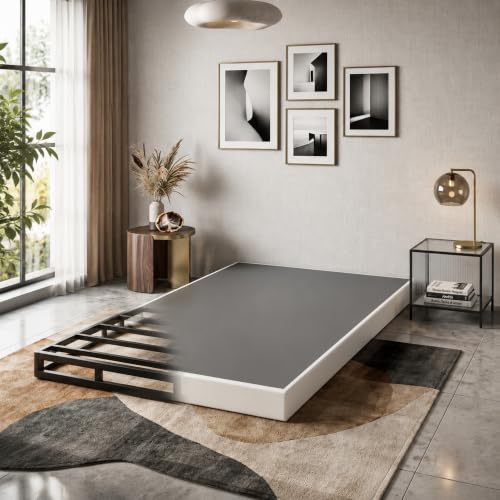Queen Low Profile Box Spring 5 Inch Mattress Foundation - Easy Assembly Steel Frame
