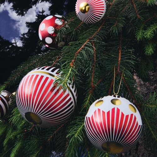Alessi Christmas Tree Baubles Set of 2 - Blown Glass Holiday Decorations