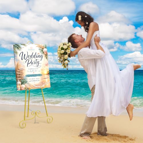 Gold Adjustable Easel Stand for Sign & Artwork - 46.5" H, 1 Pack