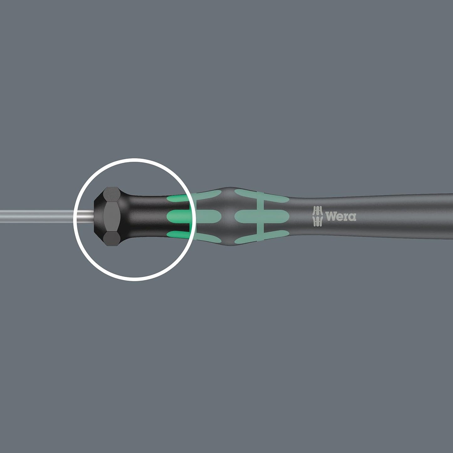 Wera 2035/6 Electronics Screwdriver Set - 6-Piece Kraftform Micro Slotted & Phillips with Rack