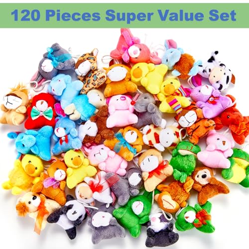120 Pack Mini Plush Animal Toys Set - Party Favors & Decorations - Variation of THIS listing