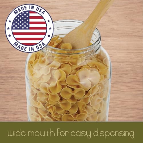 KitchenToolz 1 Gallon Glass Mason Jar with White Lid – Wide Mouth Food Storage & Fermentation Jar