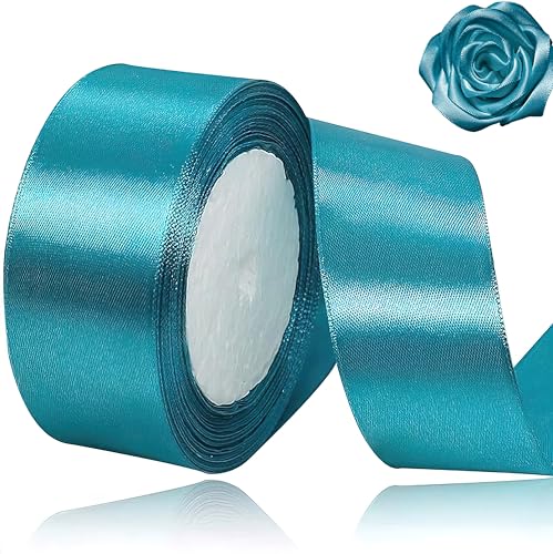 Turquoise Blue Ribbon 1-1/2 inches Wide and 25 Yards Long, Suitable