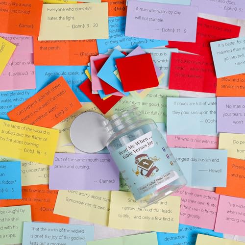 Christian Bible Verse Jar - Inspirational Religious Gift for Women & Men