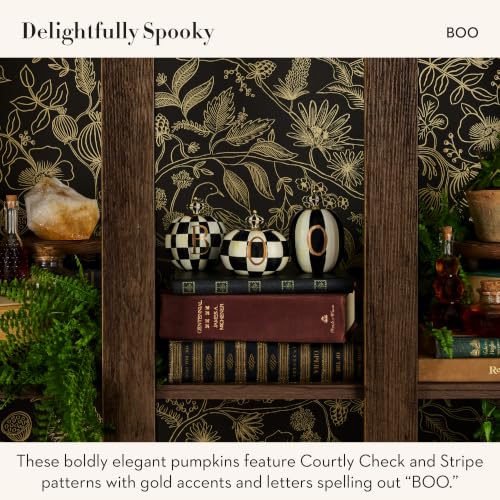Mini Halloween Pumpkin Decor Set - Black & White