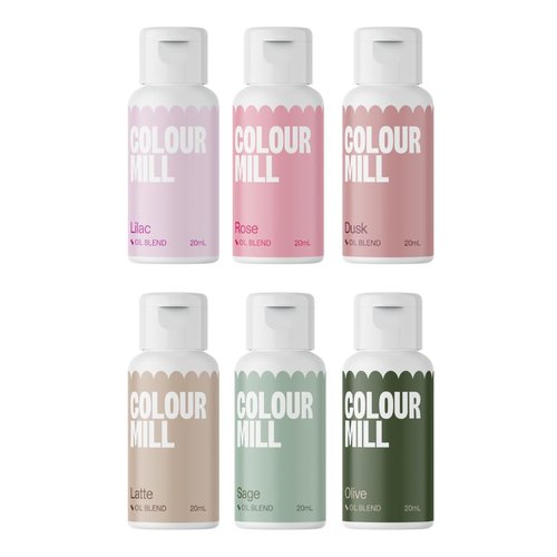 Colour Mill Oil-Based Food Coloring - Botanical 6 Pack | 20 Milliliters for Vibrant Baking
