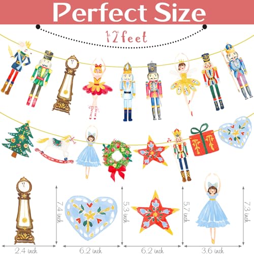 Nutcracker Ballet Banner set (2 pcs) Christmas Party Decorations