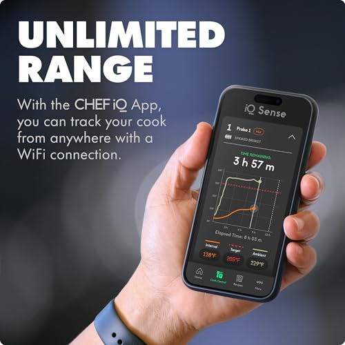 CHEF iQ Sense | Smart Wireless Meat Thermometer 2 Ultra-Thin Probes