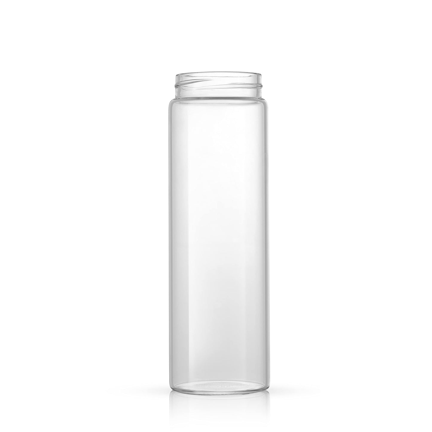 JoyJolt 20oz Borosilicate Glass Water Bottle with Strap, Silicone Sleeve and Lid (Turquoise). Reusable, Dishwasher Safe, Wide Mouth, Heat Resistant, Modern Eco-friendly Hydration