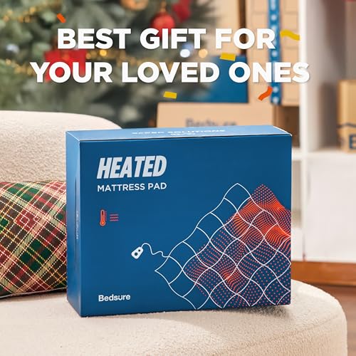 Bedsure Twin XL Heated Mattress Pad Diamond Quilted Bed Warmer with Preheat & Memory