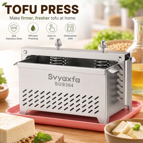 Large Stainless Steel Tofu Press & Cheese Maker - Paneer & Vegan Cheese