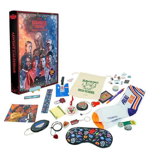 Stranger Things Advent Calendar with 24 Exclusive Gifts & Accessories - Official Licensed Collectibles