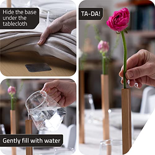 Magnetic Bud Vase Set - Modern Aluminum Table Centerpieces for Home & Events