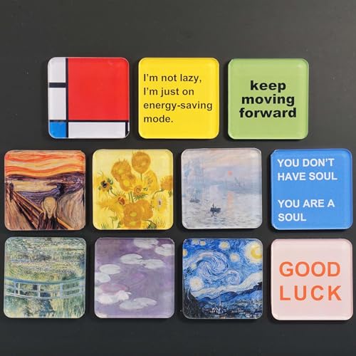 30 Pcs DIY Fridge Magnet Craft Set Acrylic Square Without Adhesive Backing - La Sheer