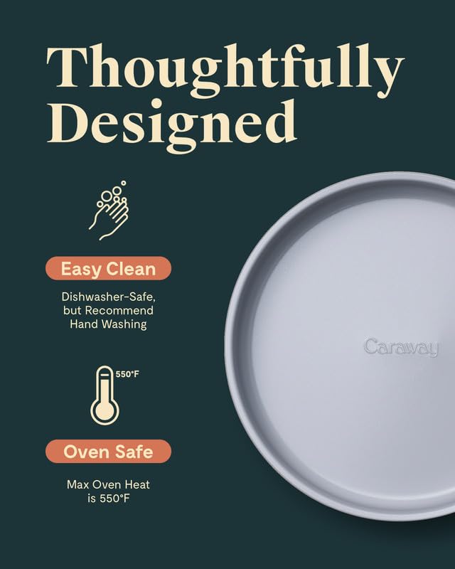 Cream 9-Inch Non-Stick Ceramic-Coated Baking Pan - Caraway Circle Pan