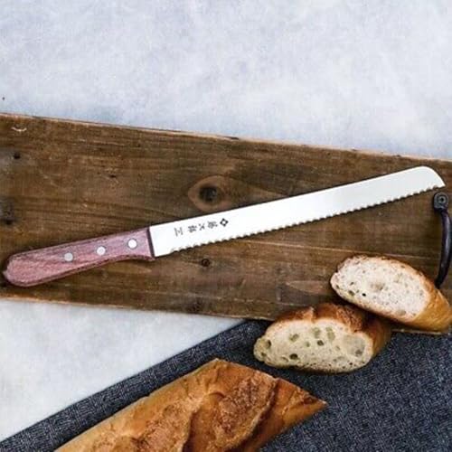 Tojiro Japan Handmade Bread Knife 14.75" Stainless Steel & Wood Handle