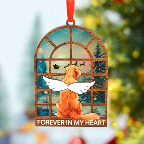 Golden Retriever Christmas Ornament, Golden Retriever Memorial Gift for Dog Lover, Mom, Dad