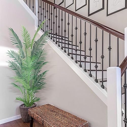 HAIHONG 6FT Artificial Areca Palm Tree Fake Indoor Exterior Decor with Adjustable Branches - 1 Pack