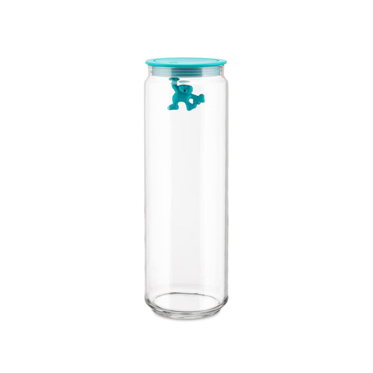 A di Alessi Gianni 8-1/2-Cup Glass Jar, Aqua Blue