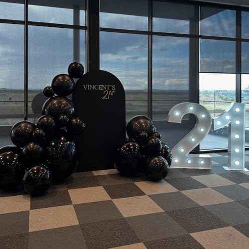 36 Inch Black Balloons - 9Pcs Giant Black Balloons Jumbo Large Thick Big Latex Balloons for Birthday Baby Shower Wedding Anniversary Graduation Photo Shoot Christmas New Year Party Decorations