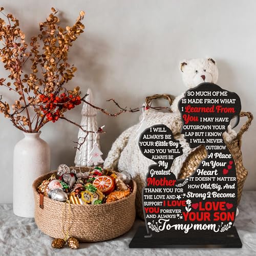 Mom Gifts From Son Acrylic Sign - Best Mom Ever Plaque for Mother's Day