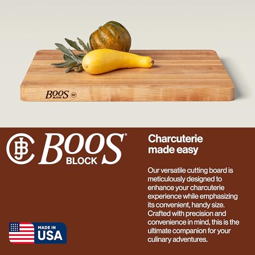 John Boos 20" x 15" Rectangular Maple Wooden Cutting Board - Reversible Kitchen Prep