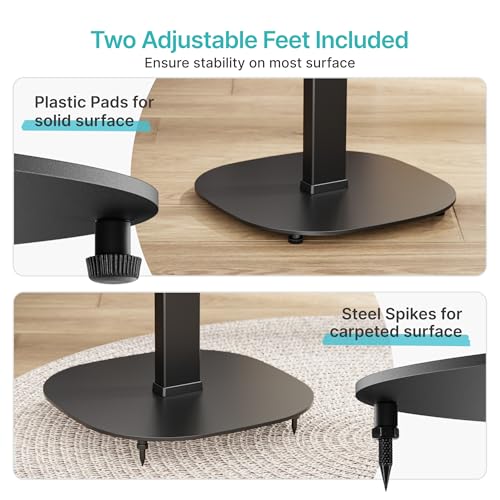 Height-Adjustable Speaker Stand Pair from 28.6" to 46.1",22lbs