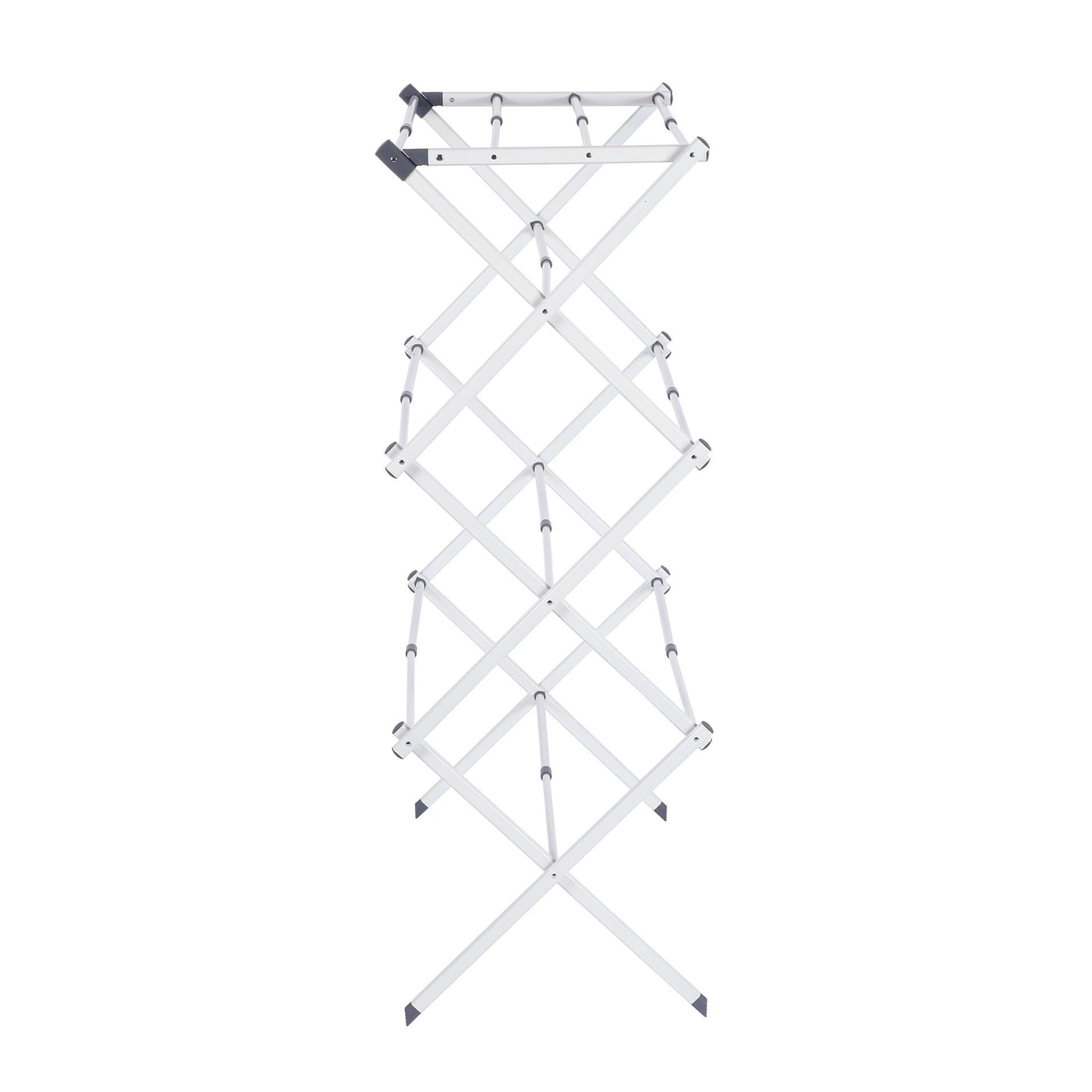 Maomo Standard Metal Drying Rack - Easy to Install Without Tools, Space-Saving telescoping Design, 16.93-29.92 inches Wide, White.