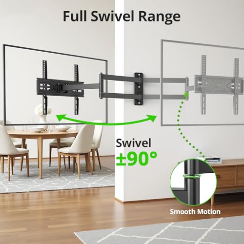 USX MOUNT Corner TV Wall Mount 26-65 Inch Full Motion with 31.22" Long Arm
