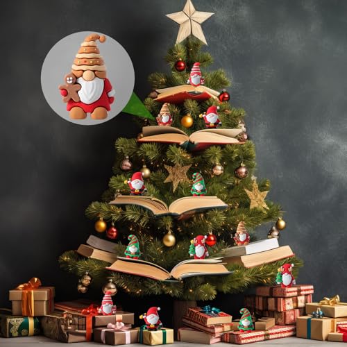 50 Pcs Christmas Mini Gnomes Xmas - Var 50/Xmas, PVC Santa Folk Figurines 3x2 cm