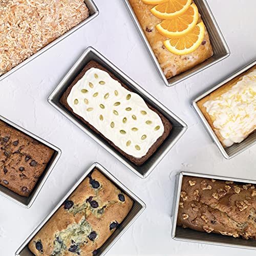 USA Pan 1 Pound Loaf Pan Set - Heavy Duty Commercial Grade Bakeware