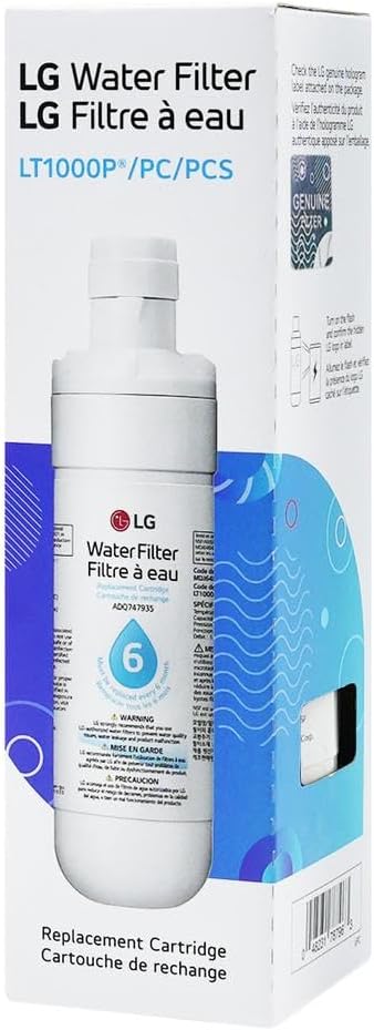 LG LT1000P Refrigerator Water Filter - 6 Month/200 Gallon Capacity | NSF Certified Replacement
