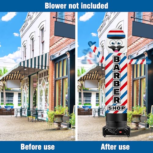Barber Shop 9FT Inflatable Waver - 18'' Diameter Wacky Wavy Dancing Guy for Outdoor Advertising (Blower Not Included)