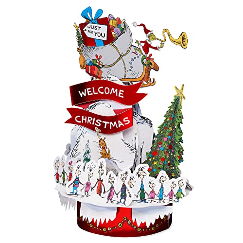 Grinch Pop-Up Christmas Card Display Scene - 3D Dr. Seuss How the Grinch Stole Christmas