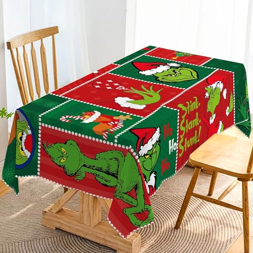 Hafangry Merry Christmas Tablecloth Green Winter Holiday Birthday