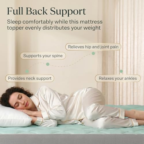 Blue 3-Inch Dual Layer Gel Cooling Memory Foam Mattress Topper Queen
